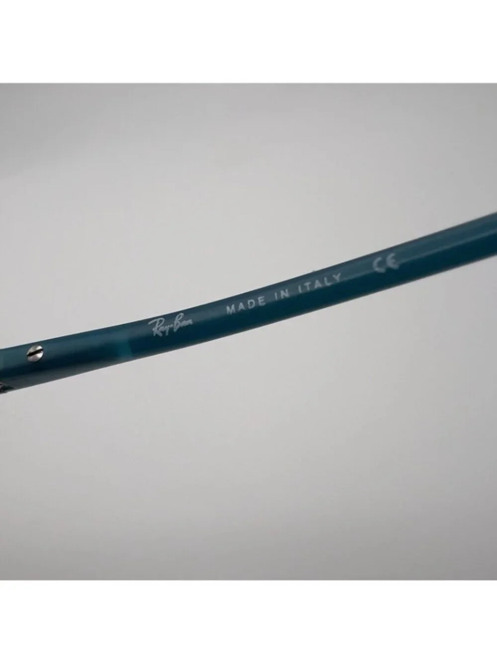 Ray Ban RB 6081 2551 Half Rim Eyeglass Frames Silver Blue 50-19-135 Case Italy